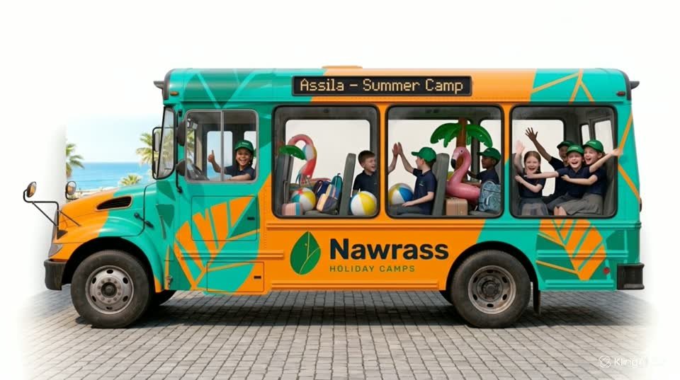 Nawrass camp bus ready for summer camp